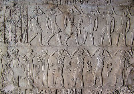 Scène de funérailles, tombe de Khârouef, scribe d'قالب:Monarque، الأسرة المصرية الثامنة عشر.