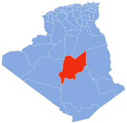 خريطة الجزائر تبين عين صالح