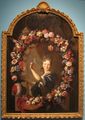 پورتريه زيت على كنڤاه لهلن لامبرت ده توريگني، رسم نيكلاو ده لارجيليير وجان باپيتست بلين (الزهور)، ح. 1696-1700، 63 x 45 بوصة، متحف هونولولو للفن.