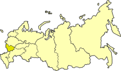 موقع منطقة الأرض السوداء الاقتصادية في روسيا.