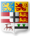 Arms of the Princes of Nassau-Dietz (Henry Casimir II)at the end of the 17th century with the cross of the Teutonic Order in the center.[5]