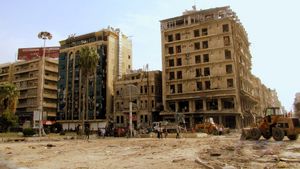 Saadallah al-Jabiri square, Aleppo, after the explosion of October 2012.jpg
