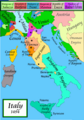 Map of Italy in 1494 AD
