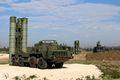 Russian S-400 Triumf missiles in vertical position on ground
