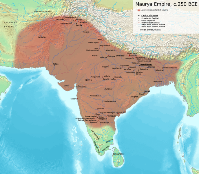 ملف:Maurya Empire, c.250 BCE 2.png