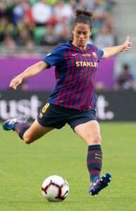 A women's association football player