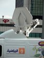 سيارة النقل التلفازي الخاصة بقناة الجزيرة الرياضية أثناء يورو 2012