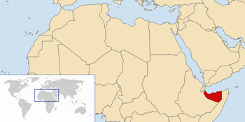 موقع دولة أرض الصومال.