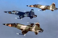 Three F-5E agressors from Alconbury 1983.jpg