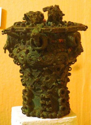Intricate bronze ceremonial pot, 9th century, Igbo-Ukwu, Nigeria.jpg