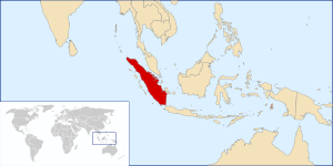 موقع سومطرة في إندونسيا.