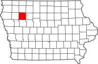Map of Iowa highlighting بوينا فيستا