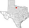 State map highlighting Baylor County