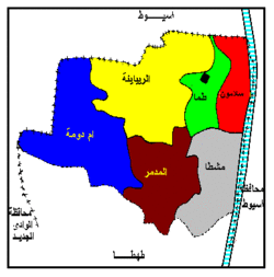 موقع أبو عقدة في مركز طما، محافظة سوهاج