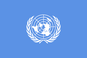 علم الأمم المتحدة، يحاكي "زرقة السماء"