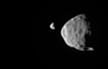 Curiosity's view of the Mars moons: Phobos passes Deimos - in real-time (August 1, 2013; video-gif).
