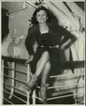 THE CHANTEUSE Édith Piaf on the Queen Elizabeth as she arrived in New York City in 1947. It was in America where the tiny, sparrow-like Piaf met and fell in love with Marcel Cerdan, the great French middleweight boxer. The romance captured the hearts of French men and women, who hoped the champion could help restore national pride after World War II. Cerdan died in a plane crash in 1949.