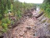 River Vuoksi is dry most of the time at Imatrankoski Rapids; the power plant was built in 1920s