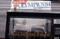 Los Angeles, California, newspaper vending machine featuring news of the 1984 Summer Olympics