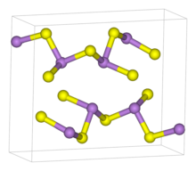 The unit cell of orpiment