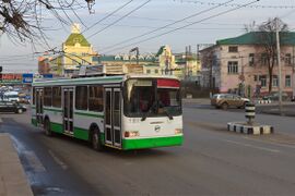 A LiAZ-5280 trolleybus in Ryazan
