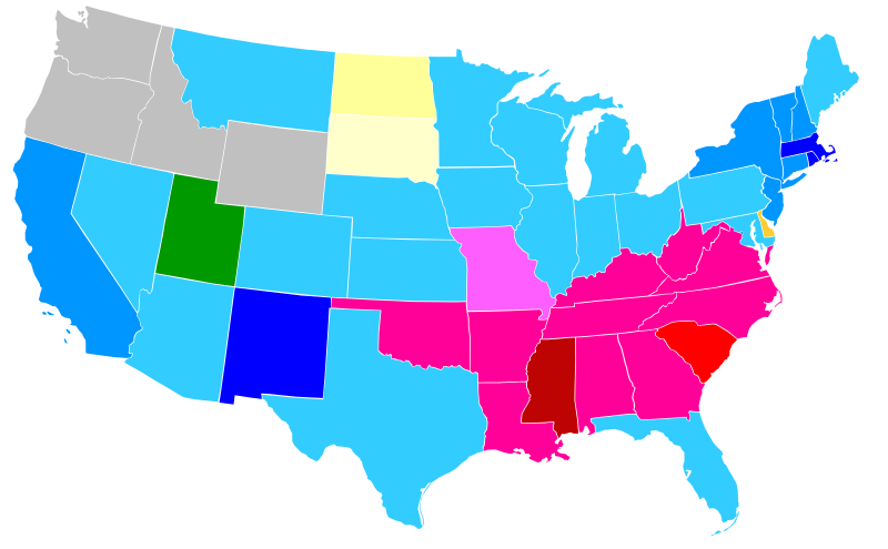 ملف:Map of US, Religions.svg