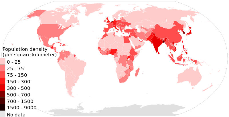 ملف:Population density countries 2018 world map, people per sq km.svg