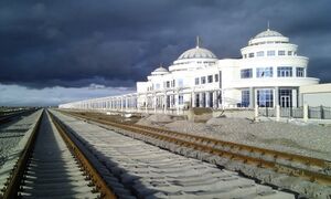 Railway station in Bereket city
