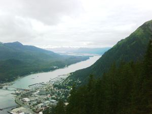 Gastineau Channel with downtown Juneau