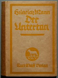 Der Untertan غلاف الطبعة الأولى