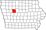 State map highlighting Calhoun County