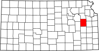 Map of Kansas highlighting اوساج
