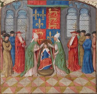 Henry VI of England is crowned King of France at Notre-Dame (16 December 1431) during the Hundred Years' War
