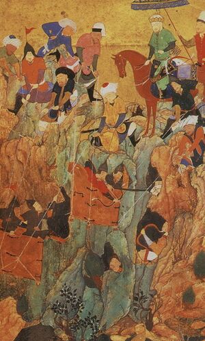 Timur's army attacks Nerges, Georgia.jpg