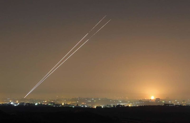 ملف:الهجمات الصاروخية على تل أبيب، 14 مارس 2019.jpg