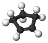 Ball-and-stick model of cyclopentene