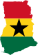 خريطة علم غانا