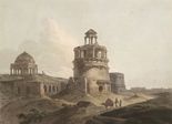 أطلال فيروز شاه قتلا، مرسومة في 1802.