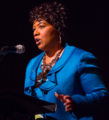 Bernice King, American minister and activist, the youngest child of Coretta and Martin Luther King Jr. (1990JD)