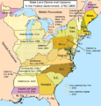 مطالبات الأراضي على أساس المواثيق الاستعمارية، وضمت فيما بعد للحكومة الأمريكية، 1782–1802