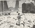 Arab Legion soldier posing in the ruins of the Hurva Synagogue, Jerusalem
