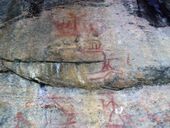 Rock paintings in Ristiina