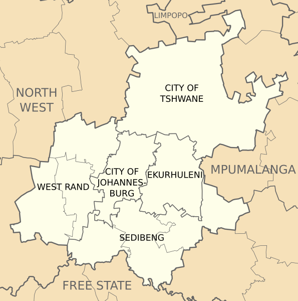 ملف:Map of Gauteng with municipalities labelled (2016).svg
