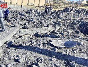 اضرار الغارة الأردنية على مدينة صلخد في جنوب سوريا (18 ديسمبر 2023)