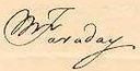 مايكل فاراداي Michael Faraday's signature