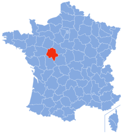 Location of Indre-et-Loire in France