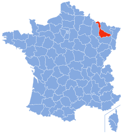 Location of Meurthe-et-Moselle in France
