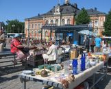 Kuopio Market Place, famous all around Finland; in the background Kuopio City Hall, the symbol of the city
