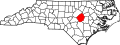 State map highlighting Johnston County
