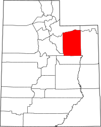 Map of Utah highlighting دوتشيسن